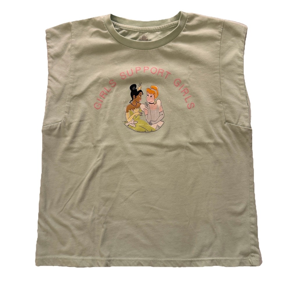 DISNEY OFFICIAL Princess Tiana and Cinderella Girls Support Girls T-Shirt 10/12
